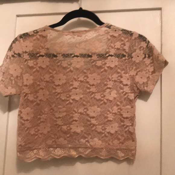 Beige crop top laced - Picture 5 of 6